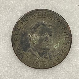 1928 Herbert C. Hoover For President Campaign Medal, Coin