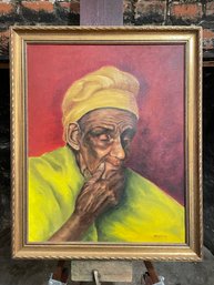 'One Too Many Problems' Vintage Oil Painting Portrait