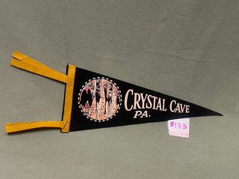 Crystal Cave, Pennsylvania Felt Pennant - Vintage