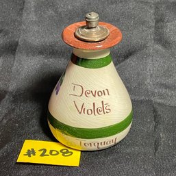 Torquay Pottery 'Devon Violets' Vintage Perfume/Scent Bottle