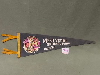 Mesa Verde National Park, Colorado Felt Pennant - Vintage