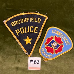Brookfield, CT Police & Connecticut Certified Patches - Vintage