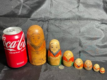 Set Of 7 Russian Nesting Dolls - Vintage Matryoshka