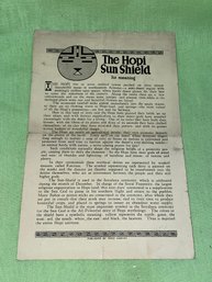 The Hopi Sun Shield Vintage Paper - Fred Harvey