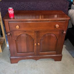 Vintage Cherry Finish Small Sideboard/Buffet Cabinet - Perfect Liquor Cabinet/Bar