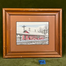 New Milford, Connecticut Railroad Station Framed Print - Robert Parker