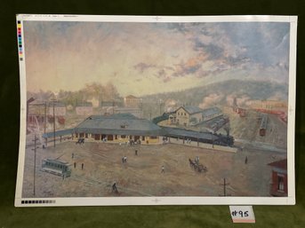 Danbury, Connecticut Railroad/Train Station PROOF Print By Dennis Stuart 1996