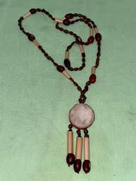 Vintage Native American Drum Seed Necklace
