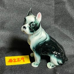 Boston Terrier/Bulldog Porcelain Dog Figurine - Vintage