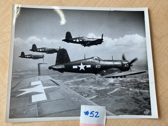 'ROCKET STRIKE' Marine Corsair Death Rattlers Over Okinawa WWII Original Press Photo