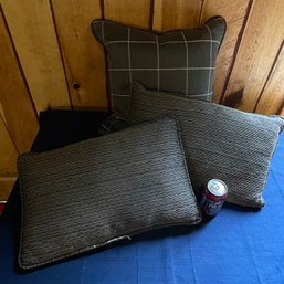 Lot Of 3 Throw Pillows (One Down Filling)