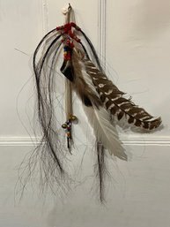 Horse Hair, Goat Hoof & Feathers Native American Talisman