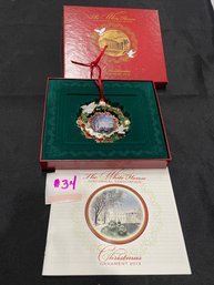 2013 White House Historical Association Christmas Ornament - Woodrow Wilson