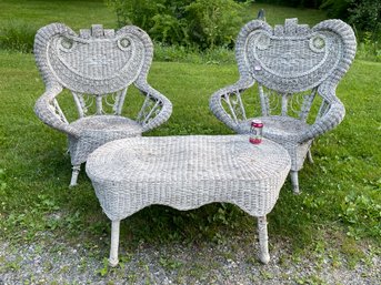 Antique Wicker Furniture Set (Very Rough Condition)