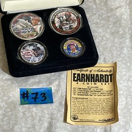 Dale Earnhardt 4 Coin Set Including 2 US Silver Eagle Dollars NASCAR
