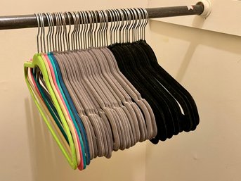 Lot Of 54 Slim Velvet Coat Hangers