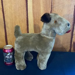 Antique Airedale Terrier Dog Stuffed Animal Toy