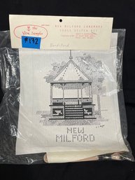 THE BANDSTAND New Milford, CT Cross Stitch Kit - Vintage NOS