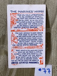 1942 'The Marines' Hymn' Vintage Postcard