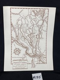 'Map Of Aspetuck Valley - New Milford, CT' By Woldemar Neufeld Print