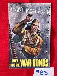 1944 'Buy More War Bonds' Vintage Military Postcard