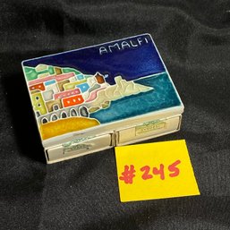 Amalfi Coast, Italy Ceramic Matchbox - Vintage Souvenir