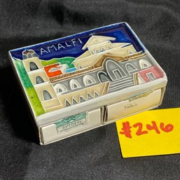 Amalfi Church, Italy Ceramic Matchbox - Vintage Souvenir