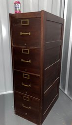 Antique Globe Wernicke 4 Drawer Wood File Cabinet - Rare Find!