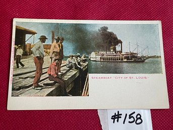 Steamboat 'City Of St. Louis' Antique Private Mailing Card (1898-1901) Postcard