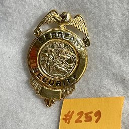 Sergeant Security Officer Metal Badge - State Of Florida Seal