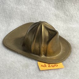 Miniature Brass Fire Helmet Paperweight