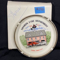 Sharon, Connecticut Fire Department Ashtray 1972 New Milford Savings Bank