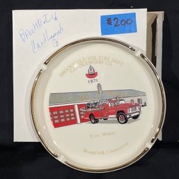 Brookfield, CT (Candlewood Co.) Fire Department Ashtray 1971 New Milford Savings Bank