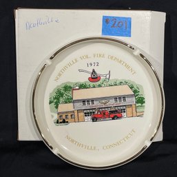 Northville, Connecticut (New Milford) Fire Department Ashtray 1972 New Milford Savings Bank