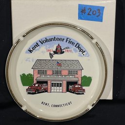Kent, Connecticut Fire Department Ashtray 1971 New Milford Savings Bank