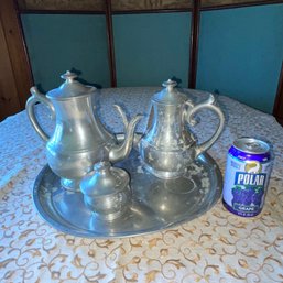 Woodbury Pewter Tea Set 'As Is'