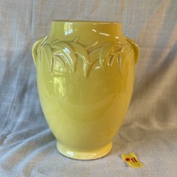 Yellow McCoy Leaf Urn Vase VINTAGE American Art Pottery