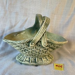 McCoy Art Pottery Two-Handle Basket Planter *As Is* Mid-Century