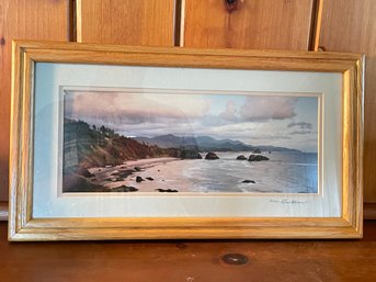 'Passing Storm' Cannon Beach, OR 1993 Framed Photo - Signed