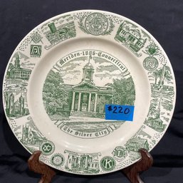 Meriden, Connecticut 'The Silver City' 1956 Souvenir Plate