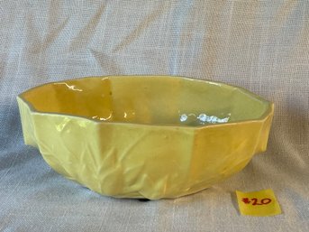 Yellow Nelson McCoy 1940s Art Pottery Planter VINTAGE - Made In USA