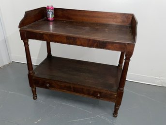 Antique Washstand, Side Table With Single Drawer