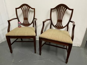 Pair Of Fantastic Hepplewhite Style Shield Back Chairs