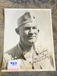 MAJOR GENERAL ALLEN HAL TURNAGE, USMC Signed Marine Corps Photo 1945 WWII