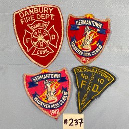 Lot Of 4 Vintage Danbury, Connecticut Fire Department Uniform Patches