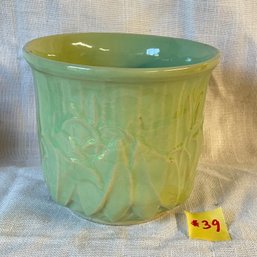 Really Nice Green McCoy Flower Pot VINTAGE American Art Pottery