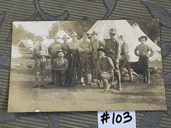 Military Training Camp Antique Real Photo Postcard