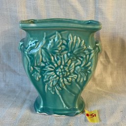 McCoy Large Vase VINTAGE Mum Flowers - American Art Pottery