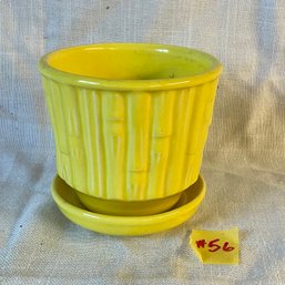 McCoy Yellow Bamboo Ceramic VINTAGE Flower Pot