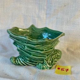 Green Cornucopia McCoy Pottery VINTAGE Art Pottery Planter